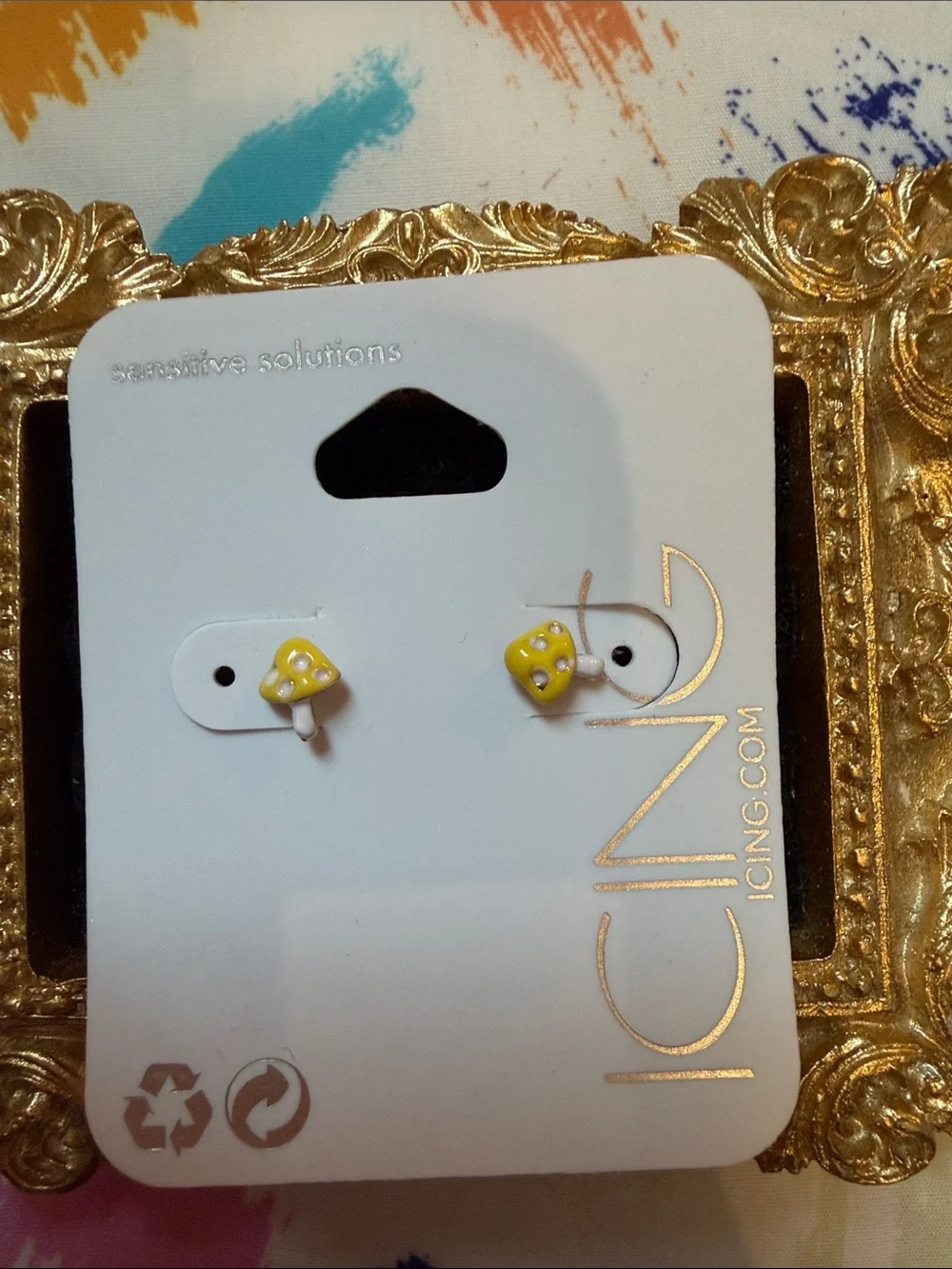 Lot of Icing Kids Stud Earrings - Yellow, Red, Mint & Leopard